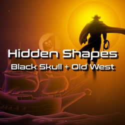 Image of Hidden Shapes: Black Skull + Old West Image of Hidden Shapes: Black Skull + Old West