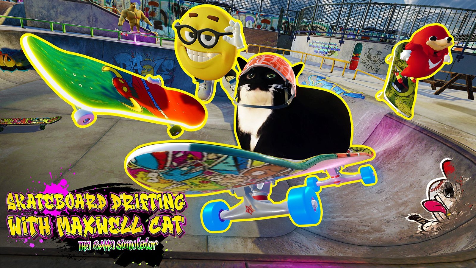 Image of Skateboard Drifting with Maxwell Cat: The Game Simulator