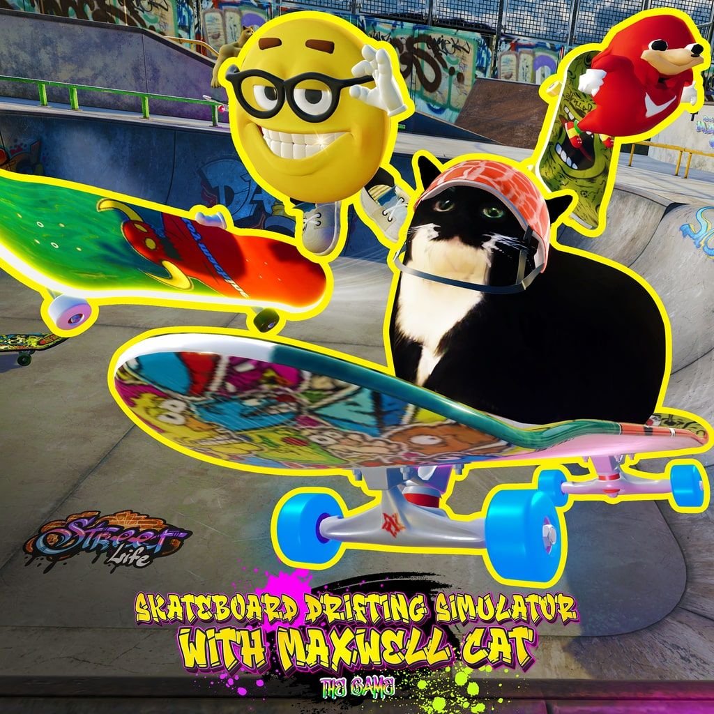 Image of Skateboard Drifting Simulator with Maxwell Cat: The Game