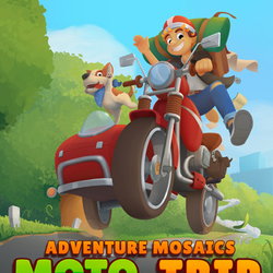 Image of Adventure Mosaics. Moto-Trip