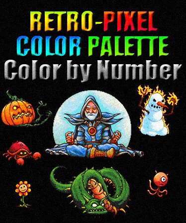 Image of RETRO-PIXEL COLOR PALETTE: Color by Number